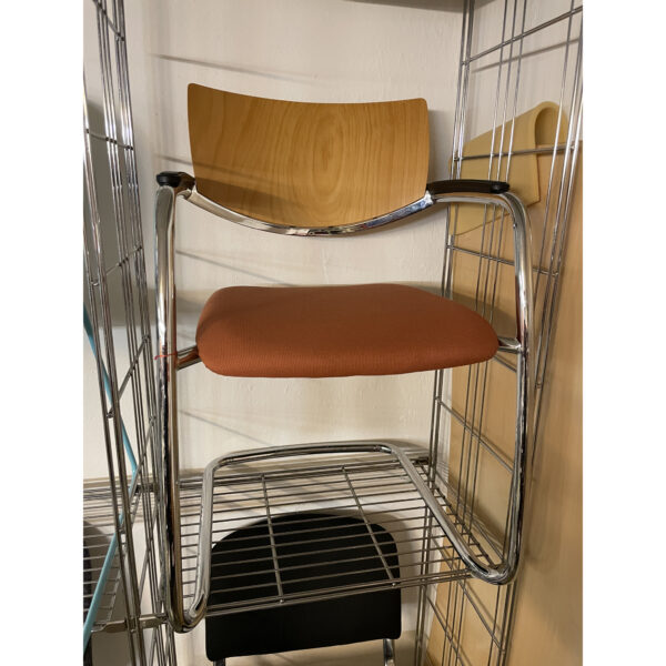 AbverkaufSitzungsstuhl chrom_Holz