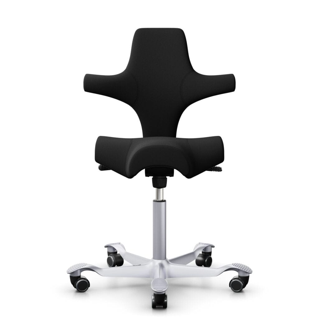 hag capisco 8106 stoff schwarz alu silber front ergopoint