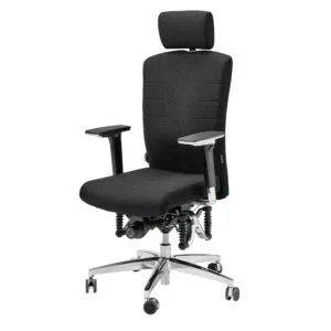 haider bioswing 560 iq stoff step schwarz mit armlehnen fusskreuz alupoliert main ergonomischer buerostuhl ergopoint