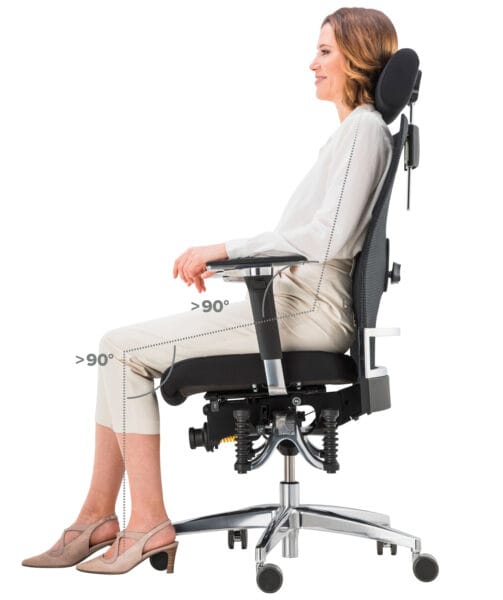 haider bioswing 660 iq s air echtleder schwarz offener sitzwinkel​ ergonomischer buerostuhl ergopoint