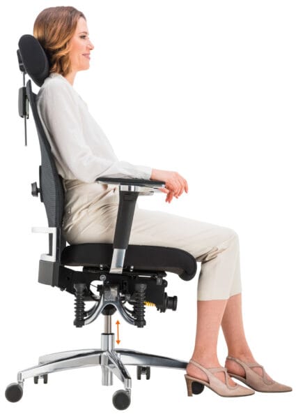 haider bioswing 660 iq s air echtleder schwarz sitzhoehe stufenlos verstellbar​ ergonomischer buerostuhl ergopoint